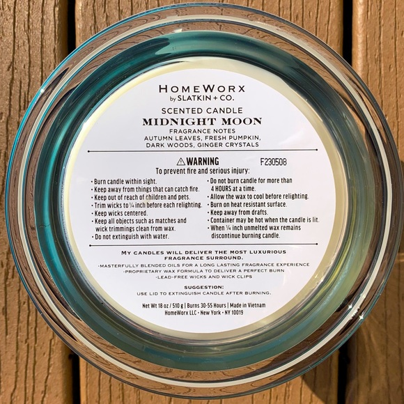 🆕MIDNIGHT MOON HARRY SLATKIN HOMEWORX 4 WICK, 18oz CANDLE NWTS!! - Picture 3 of 5